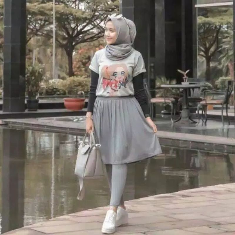 Legging Skirt Sport Legging Flare Legging Olahraga Hijab