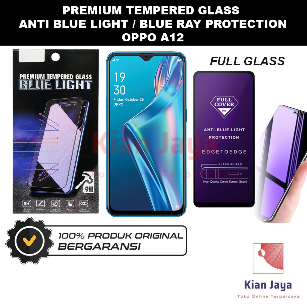 Tempered Glass Oppoo A12 Anti Blue Light Hp Temper Anti Gores