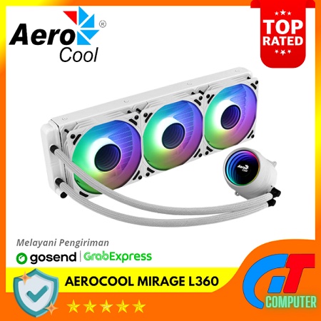 AEROCOOL MIRAGE L360 WHITE ARGB LIQUID AIO CPU WATER COOLER PROCESSOR