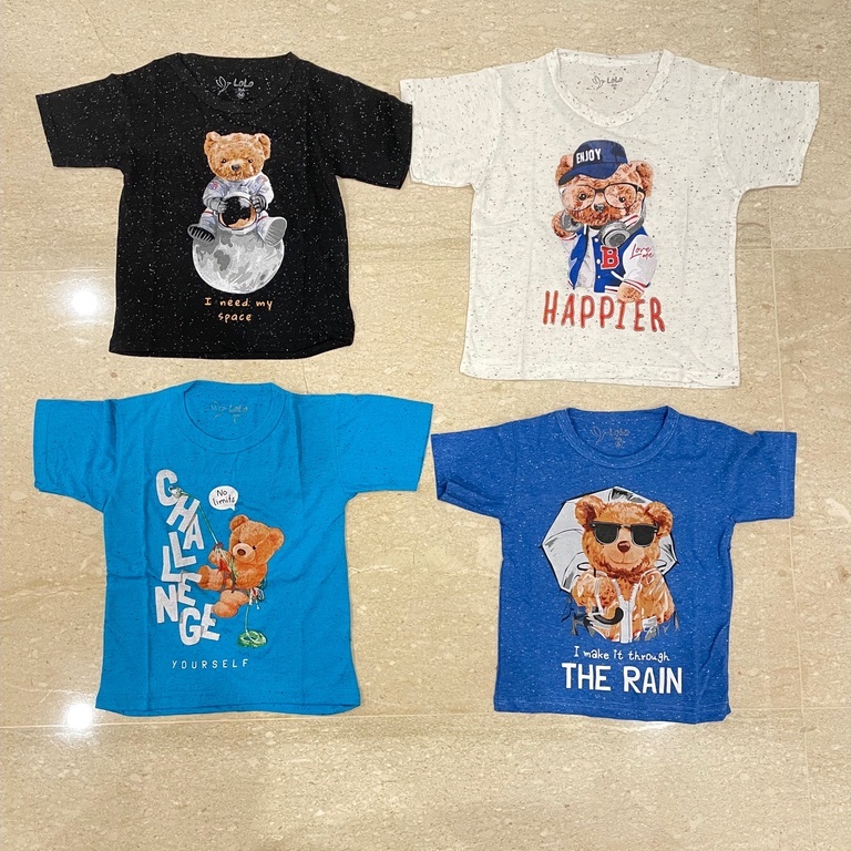 KAOS ANAK KATUN SABLON BERUANG