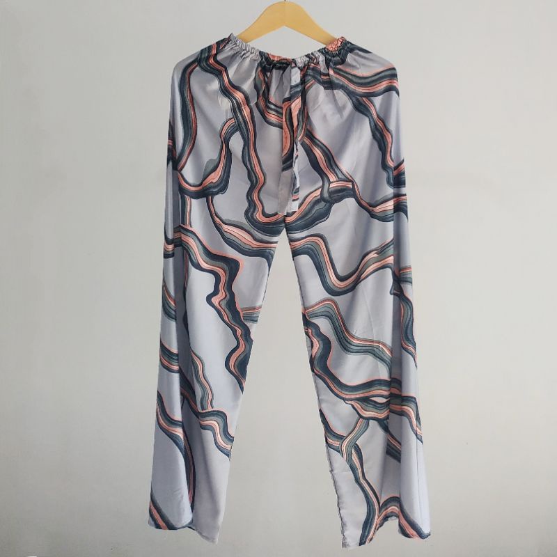 KULOT WANITA MODEL VANESSA | CELANA PANJANG RAYON KEKINIAN | HIGH WAIST BALI MODEL SPIRULINA VANESA FUJI-Abu