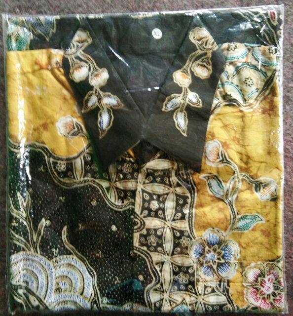 Keren Batik Hrb026 Kenongo Kemeja Tosca Pendek Pekalongan Padi M L Xl Sogan Tulis Halus Kemeja Batik