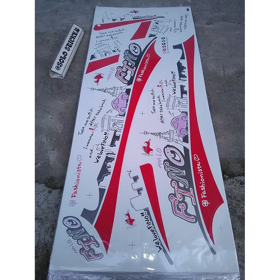 Striping Sticker Lis Variasi Motor Mio Fino Karbu Paris -1 f397