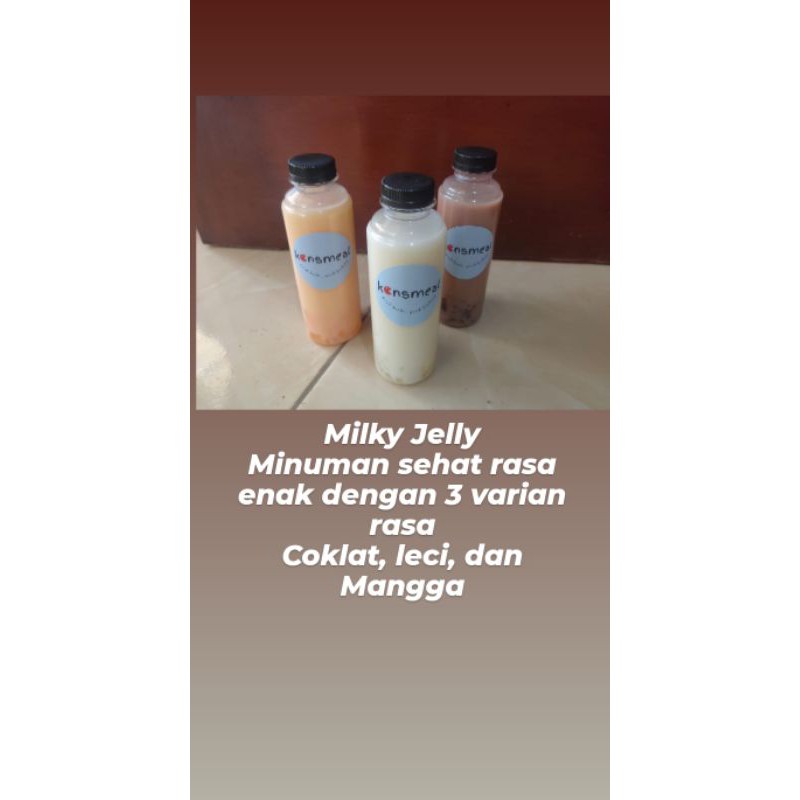 

milky jelly minuman susu rasa buah dengan jelly segar by kensmeal enak sehat dan murah