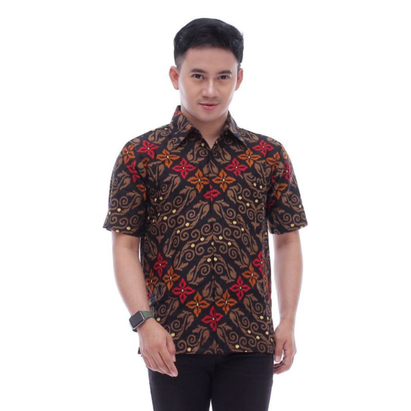 Hem Batik lengan pendek JUMBO size M L XL XXL 3XL 4XL 5XL Batik pekalongan murah kualitas ok