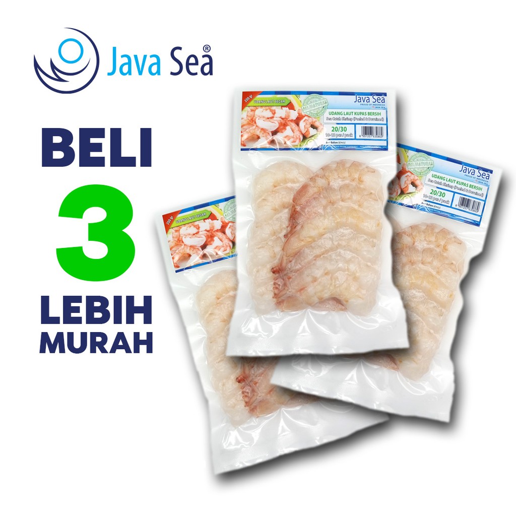 

Beli 3 Lebih Murah Java sea udang laut kupas bersih PD 20/30