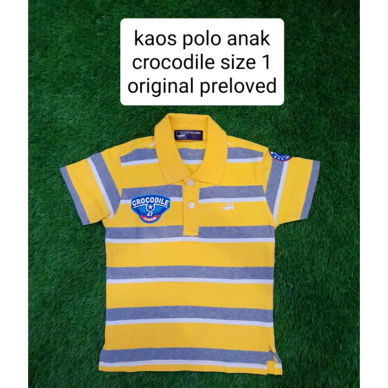 kaos anak berkerah crocodile size 1 original preloved good condition
