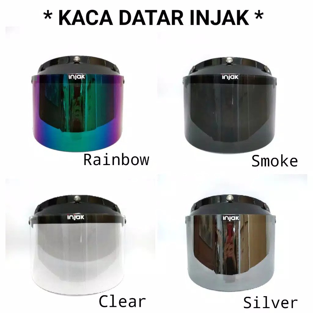 Helm Retro Chips Premium Polos + Kaca ( Bogo / Vespa / Klasik )