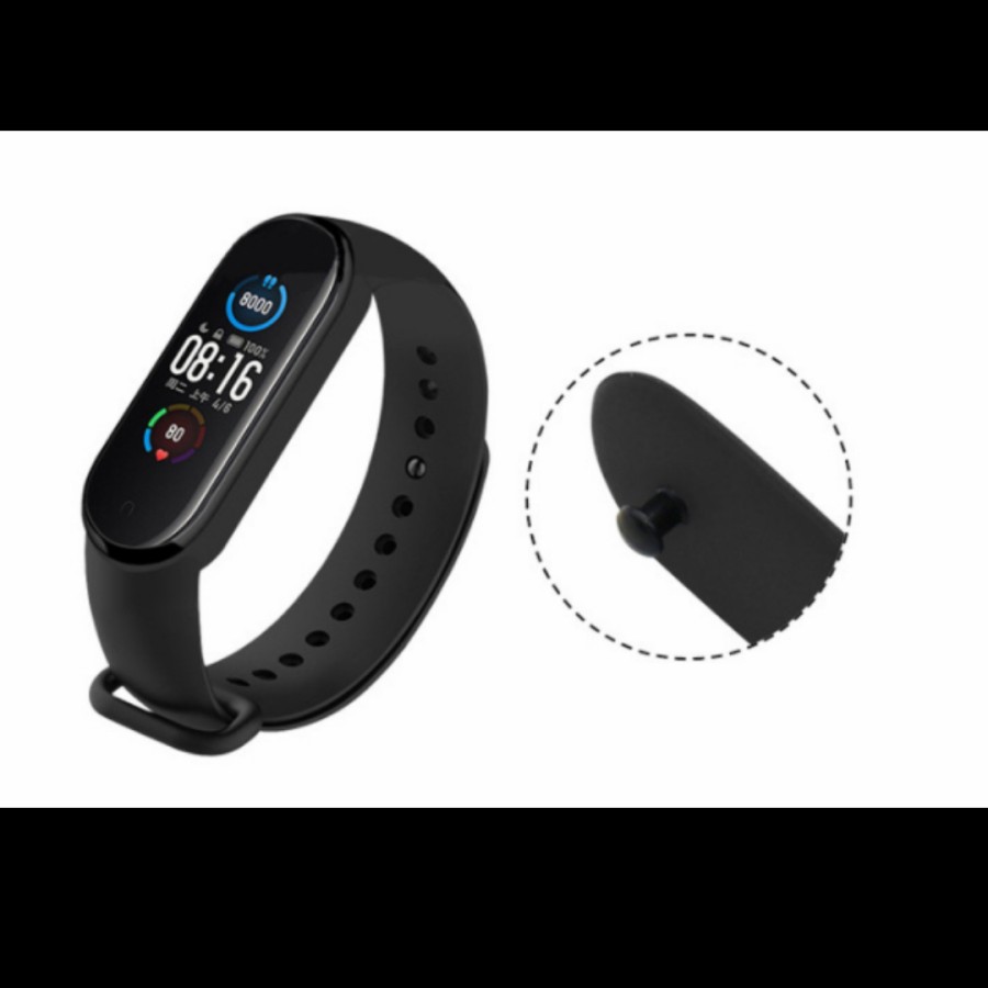 Tali Jam XIAOMI MI BAND 5 BAND 6 7 amazfit 5 STRAP SILIKON karet - WARNA 1