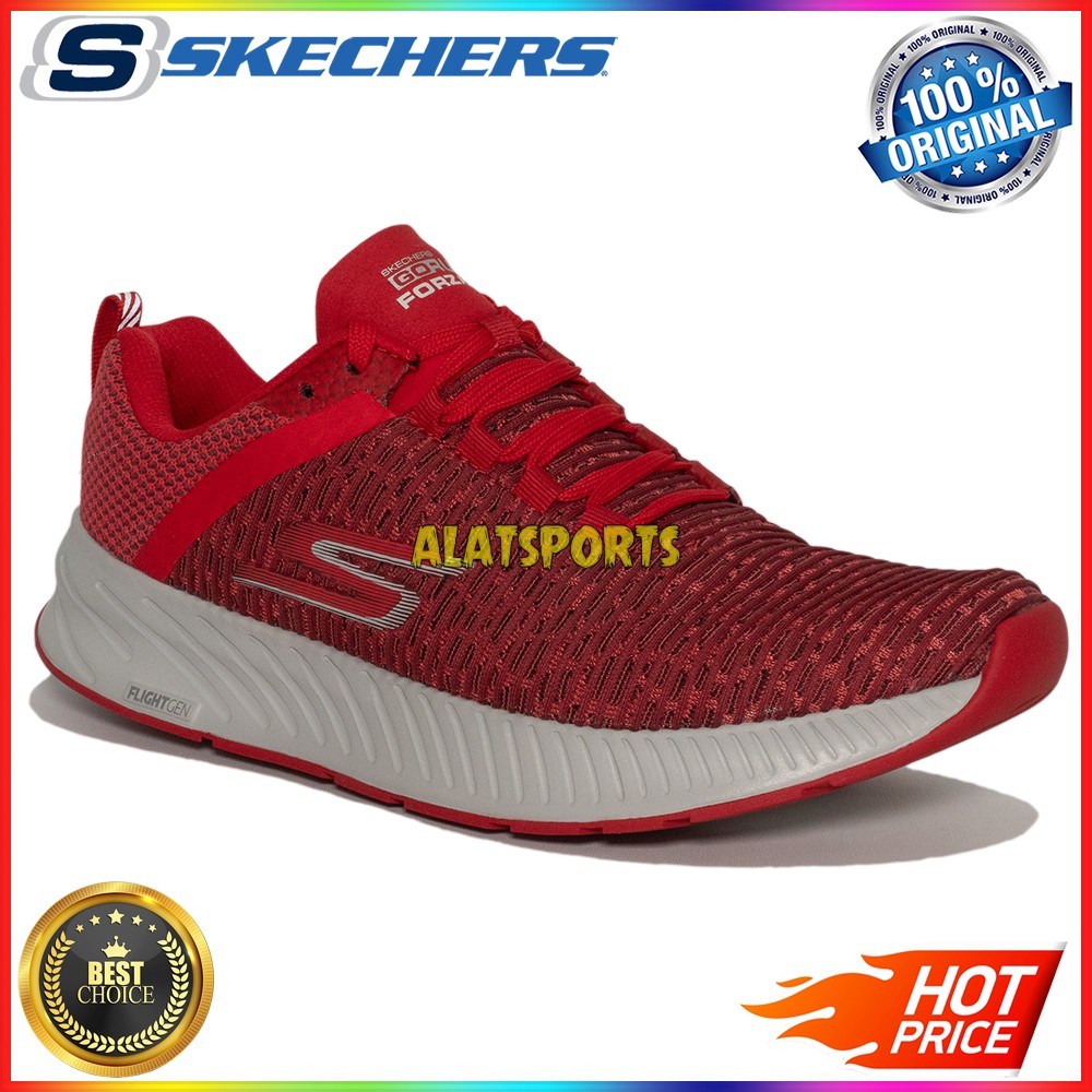 Skechers Go Run Forza 3 55206-RDGY - Red Sepatu Running Pria Original