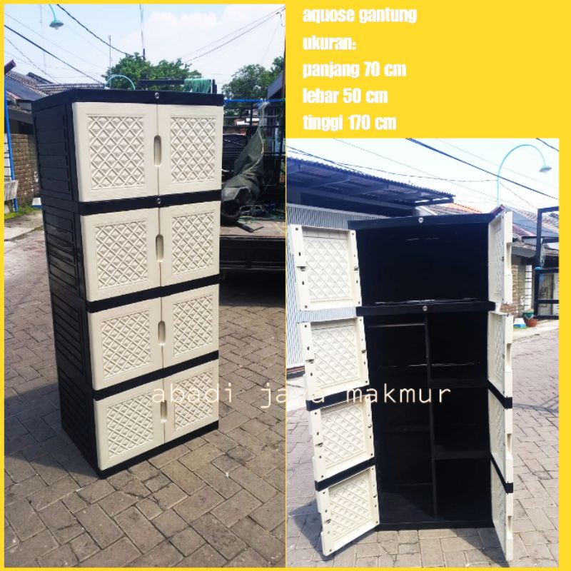 INSTAN " lemari plastik pakaian gantung aquose /  lemari gantungan / lemari jumbo gantung