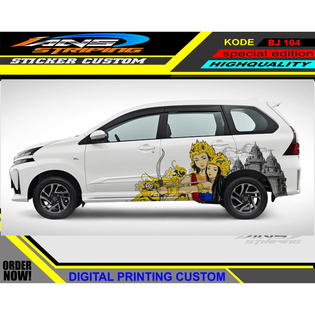 STICKER VARIASI MOBIL AVANZA / DECAL STICKER MOBIL AVANZA, ERTIGA, MOBILIO, INNOVA / STIKER MOBIL