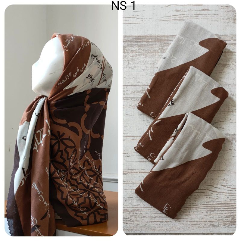 kerudung hijab koran arabic viral segi 4 voal cocok untuk acra juga bisa digunakan hijab santri/umum-NS 1