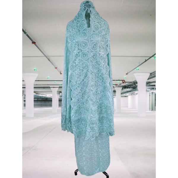 MUKENA PRADA SUTRA PARIS PUL BORDIR WARNA