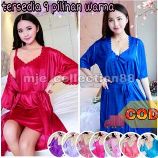 Mje collection88 A288 Piyama satin kimono  import Baju  