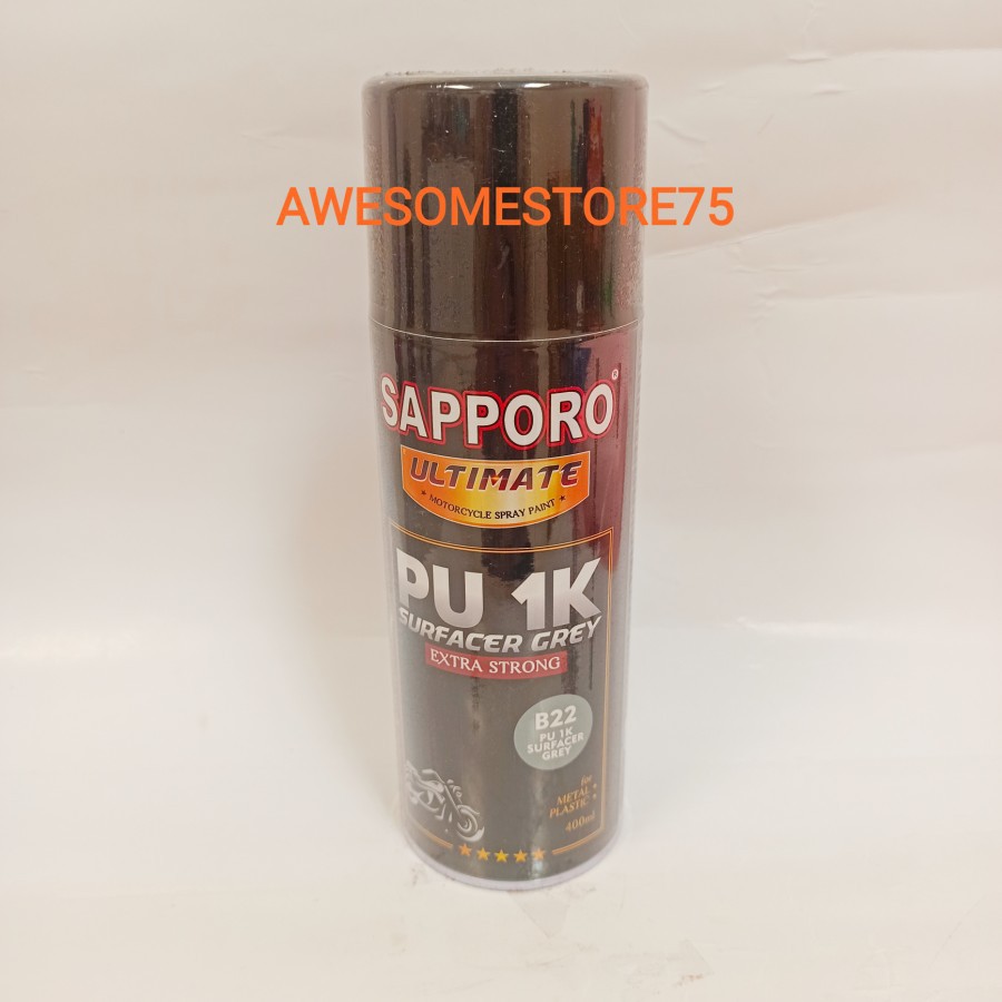 SAPPORO ULTIMATE ** B22 PU 1 K SURFACER GREY EPOXY Cat Semprot Pilox Pylox