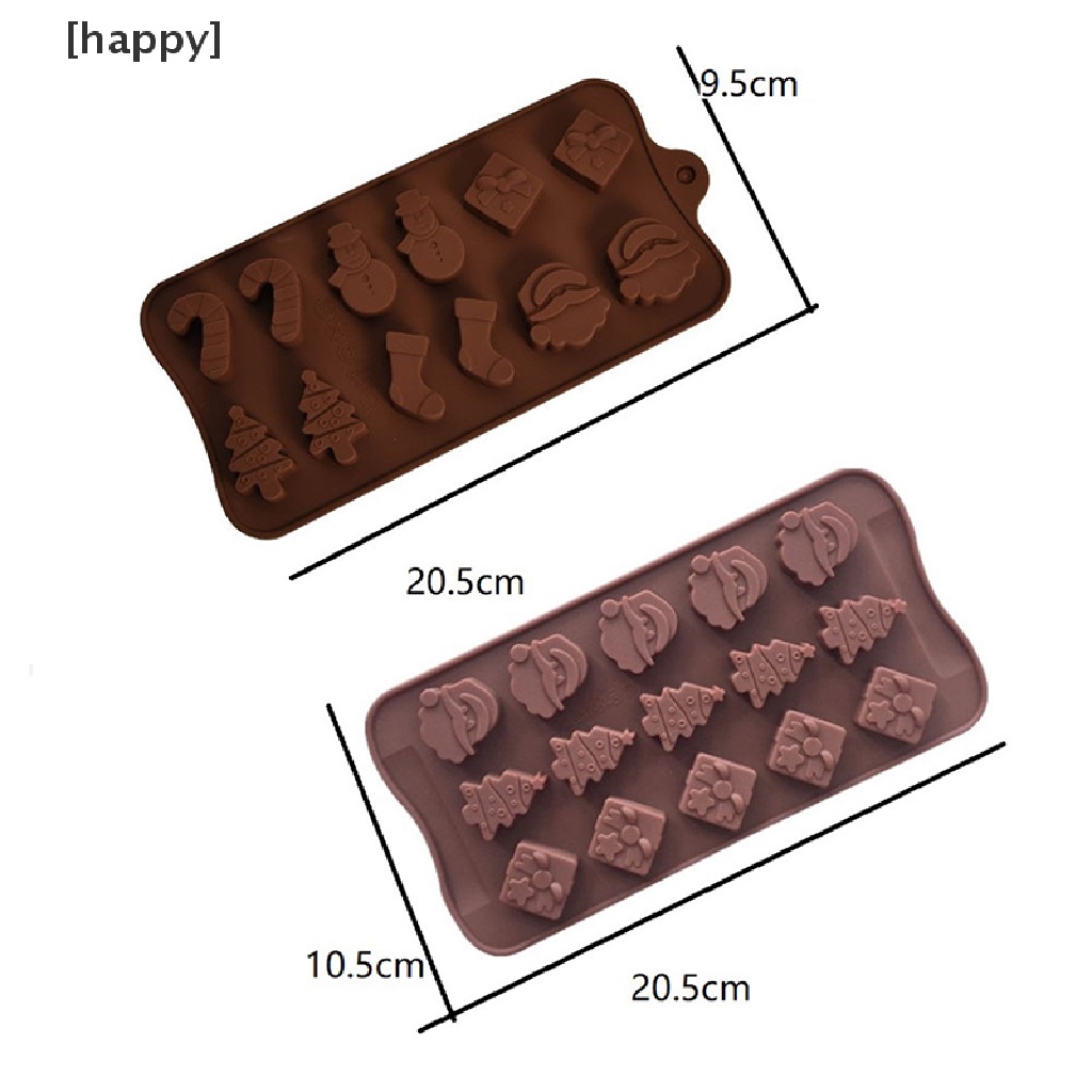 HA Christmas Silicone Gummy Chocolate Cookie Baking Ice Cube Tray Candy Jelly Mould ID