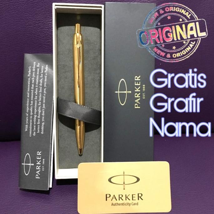 

pulpen Parker mewah original full gold exclusive gratis Grafir nama