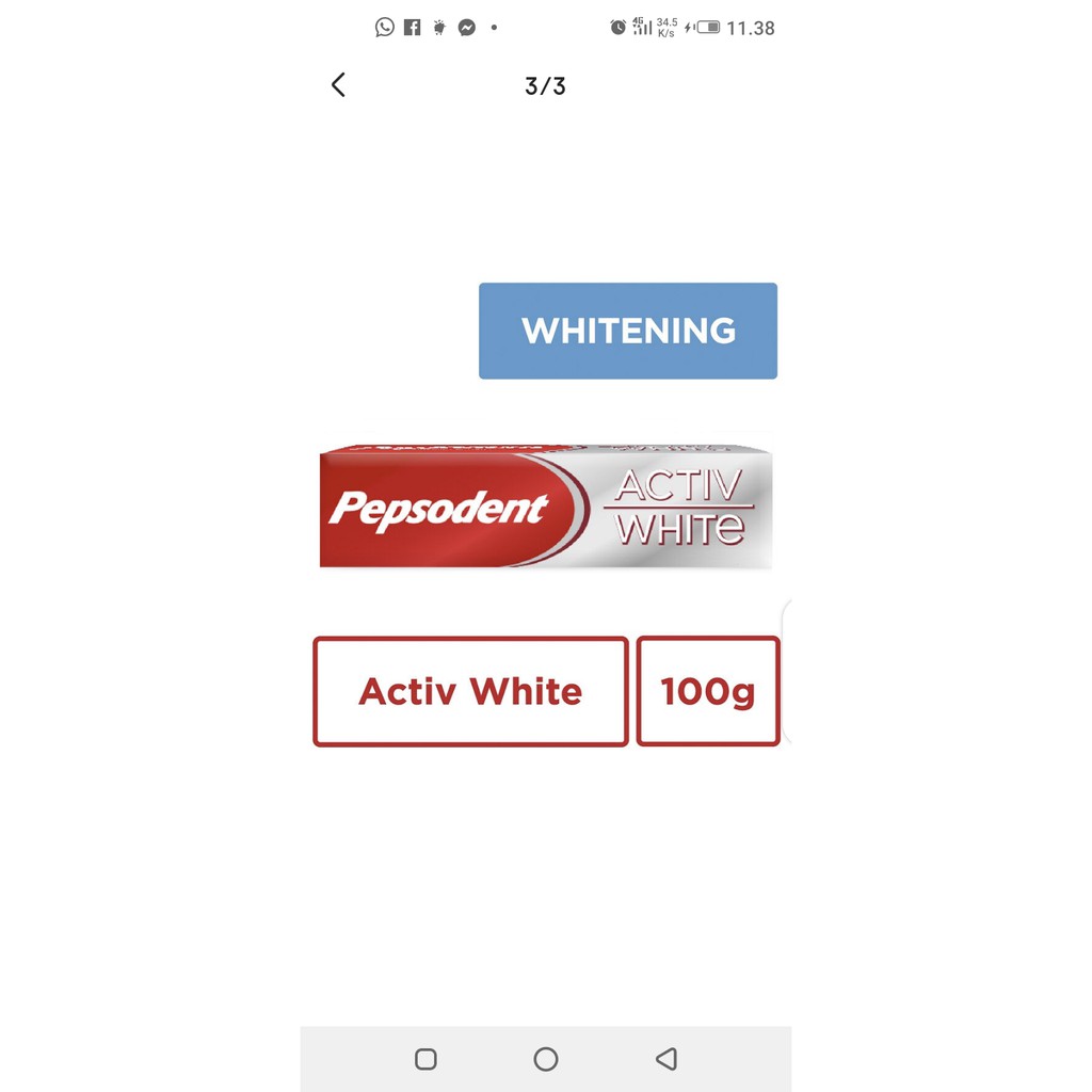 Pepsodent active white 100