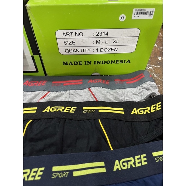 (3pcs) celana dalam pria agree sport 2314 termurah