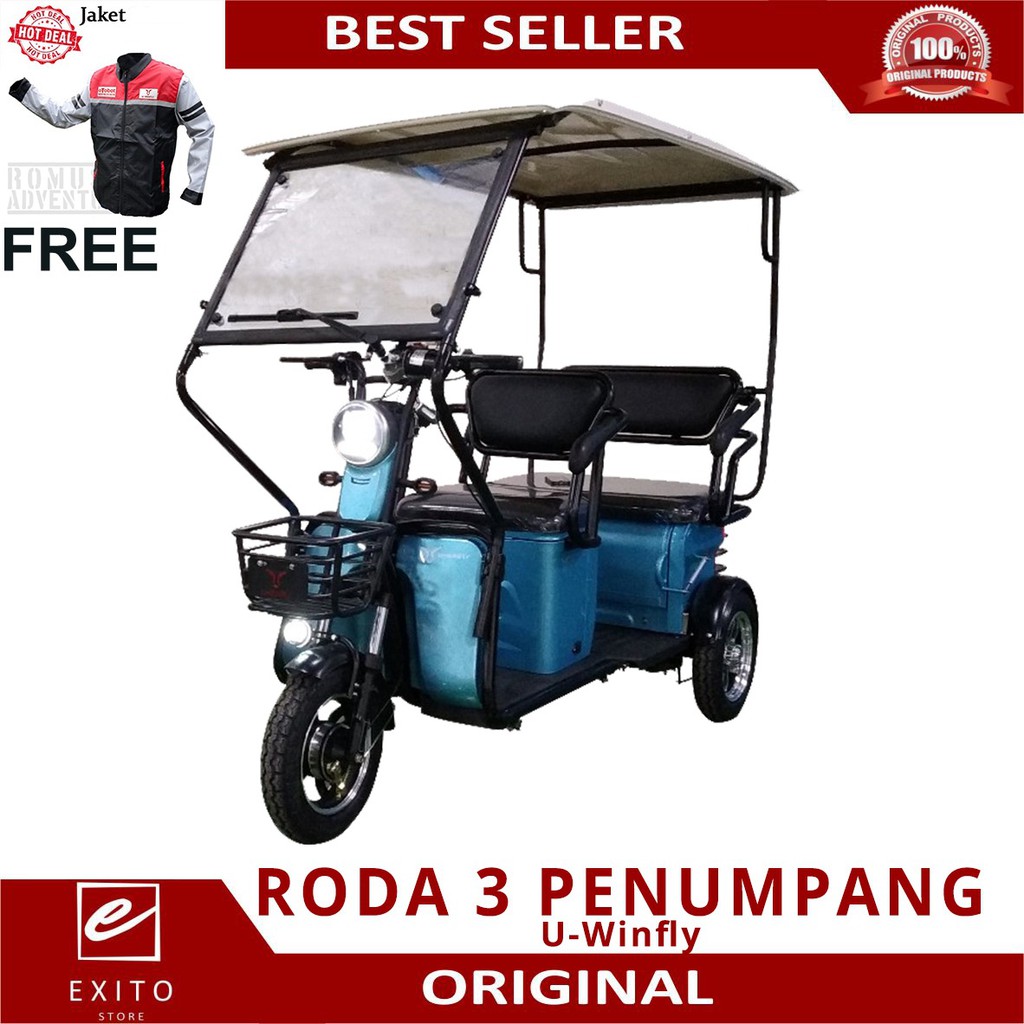 U Winfly Roda 3 Angkut Sepeda Motor listrik