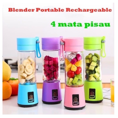 BLENDER PORTABLE USB 4 MATA PISAU [SWEETSPACE]