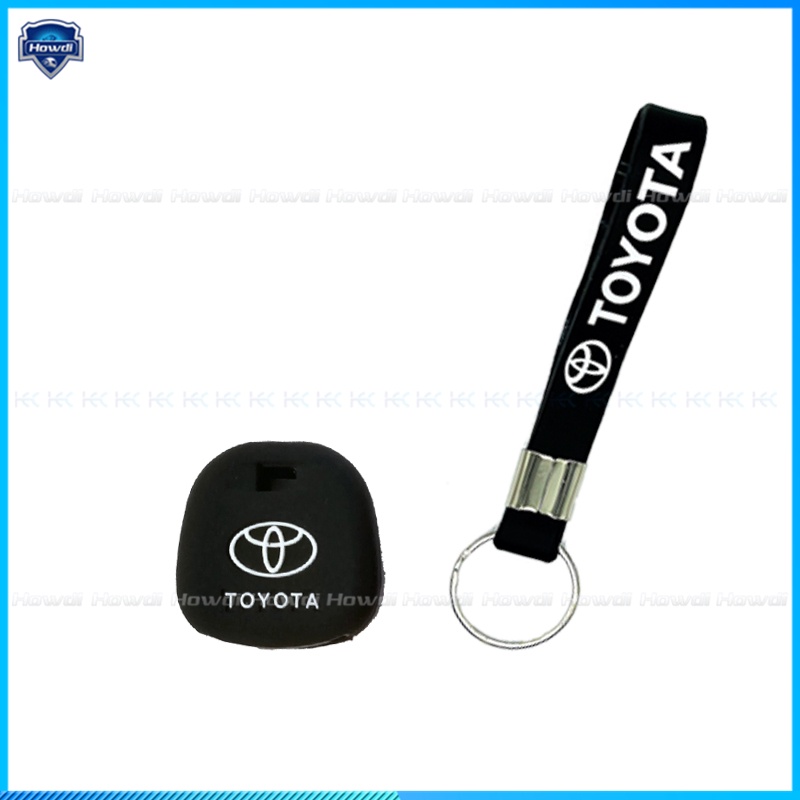 ☆Eksklusif☆Cover Kunci Mobil Toyota Bahan Silikon Dengan Logo Gantungan Kunci