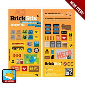 

BRICKSTIX REUSABLE STICKER APOCALYPSE - Stiker untuk LEGO Bricks