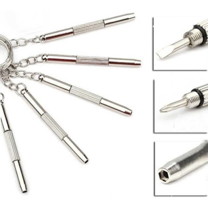 Gantungan Kunci Obeng Plus Minus Screwdriver Keychain