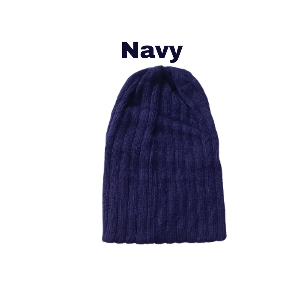 ho KUPLUK SIMPLE PLAIN (A) Topi Anak Lucu Model Kupluk Usia 0 Sampai 3 Tahun Kualitas Terbaik-NAVY