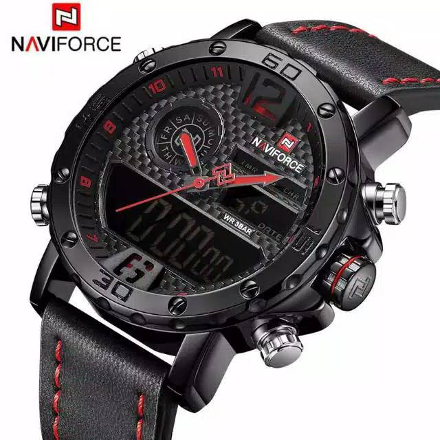 Jam Tangan Pria Naviforce Original NF 9134 /9136 Best Kulit