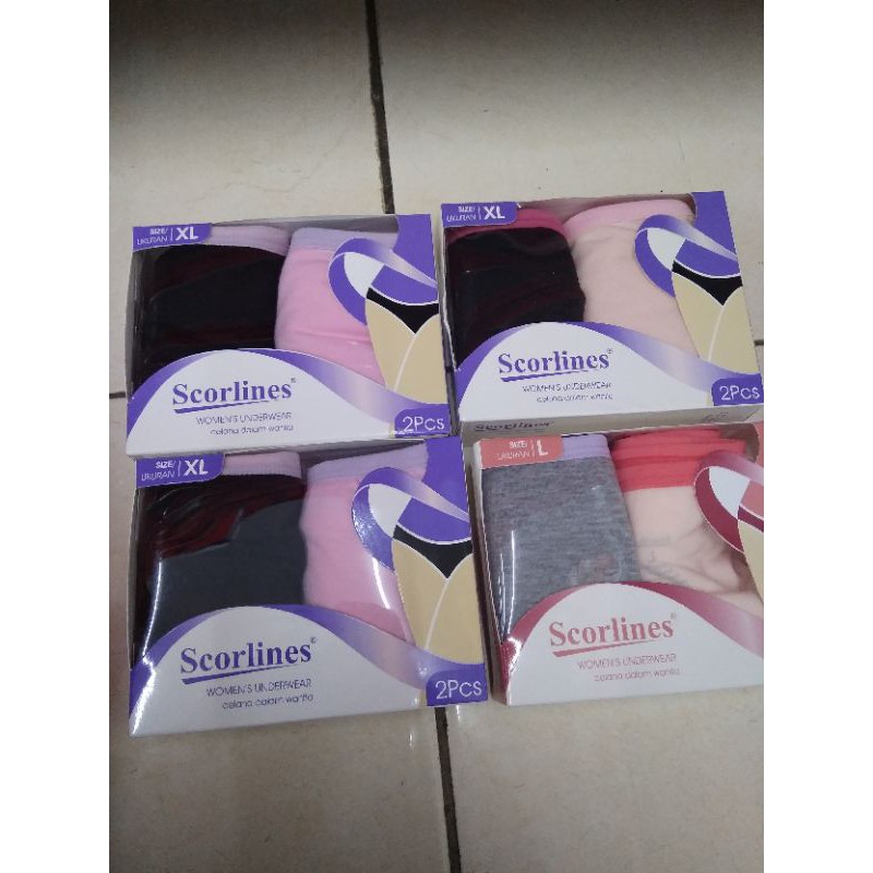 Scorlines Celana Dalam Wanita Ukuran L, XL