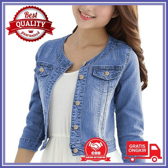 Jaket Jeans Jaket Oversize Jaket Denim Jacket Jeans Jaket Jeans Jumbo Jaket Wanita Outer Jacket Biow