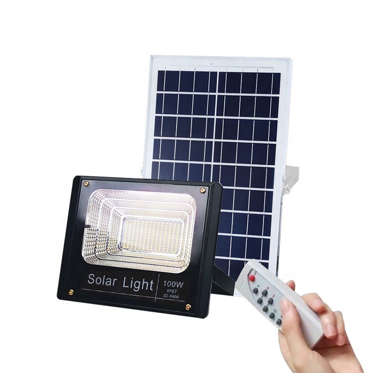 Lampu sorot led tenaga surya 100w Solar Cell Lampu tembak 100 watt