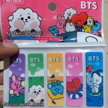 BOOK MARK/ PEMBATAS BUKU / STOP BOOK/ PENANDA BUKU PLASTIK KARAKTER BTS/ BT21