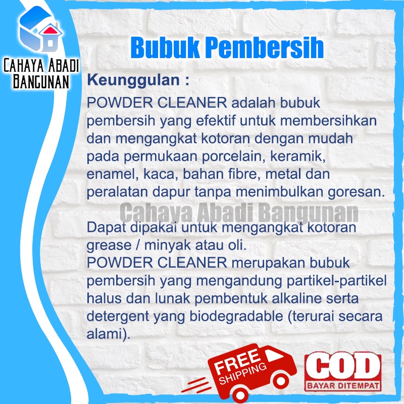 Bubuk Pembersih Keramik, Granit, Marmer | Powder Cleaner