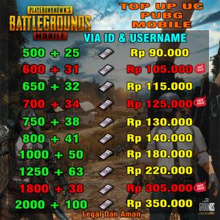 UC PUBG MOBILE TOPUP VIA ID PROSES 10 MENIT - 