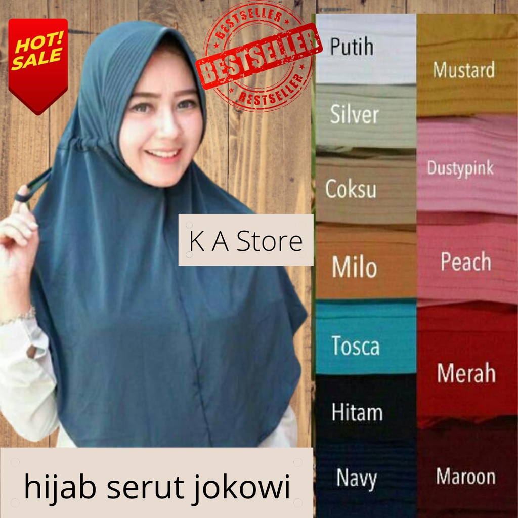 jilbab instan serut jokowi/jilbab serut/hijab serut jokowi/kerudung serut/kerudung serut/jilbab seru
