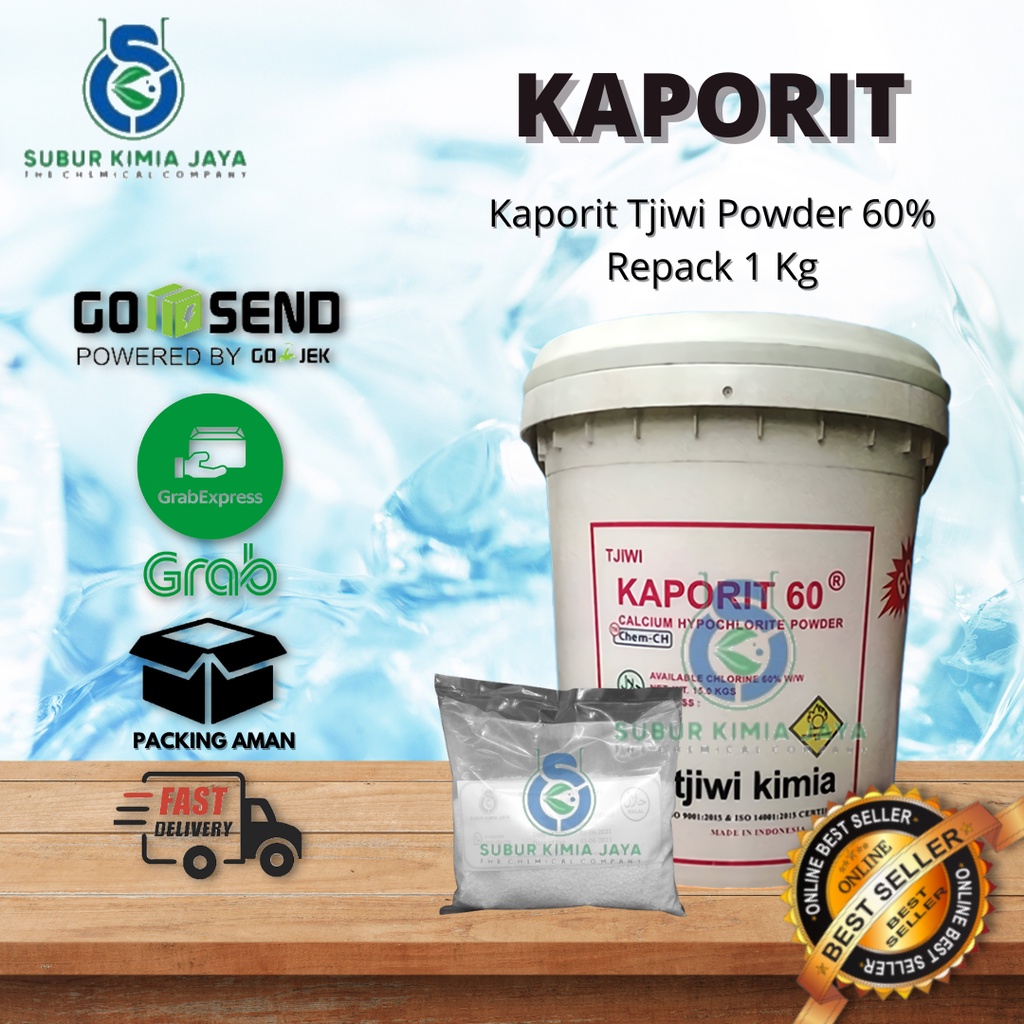 

Kaporit Bubuk / Chlorine bubuk 1 kg ex Tjiwi/ Penjernih Air Premium