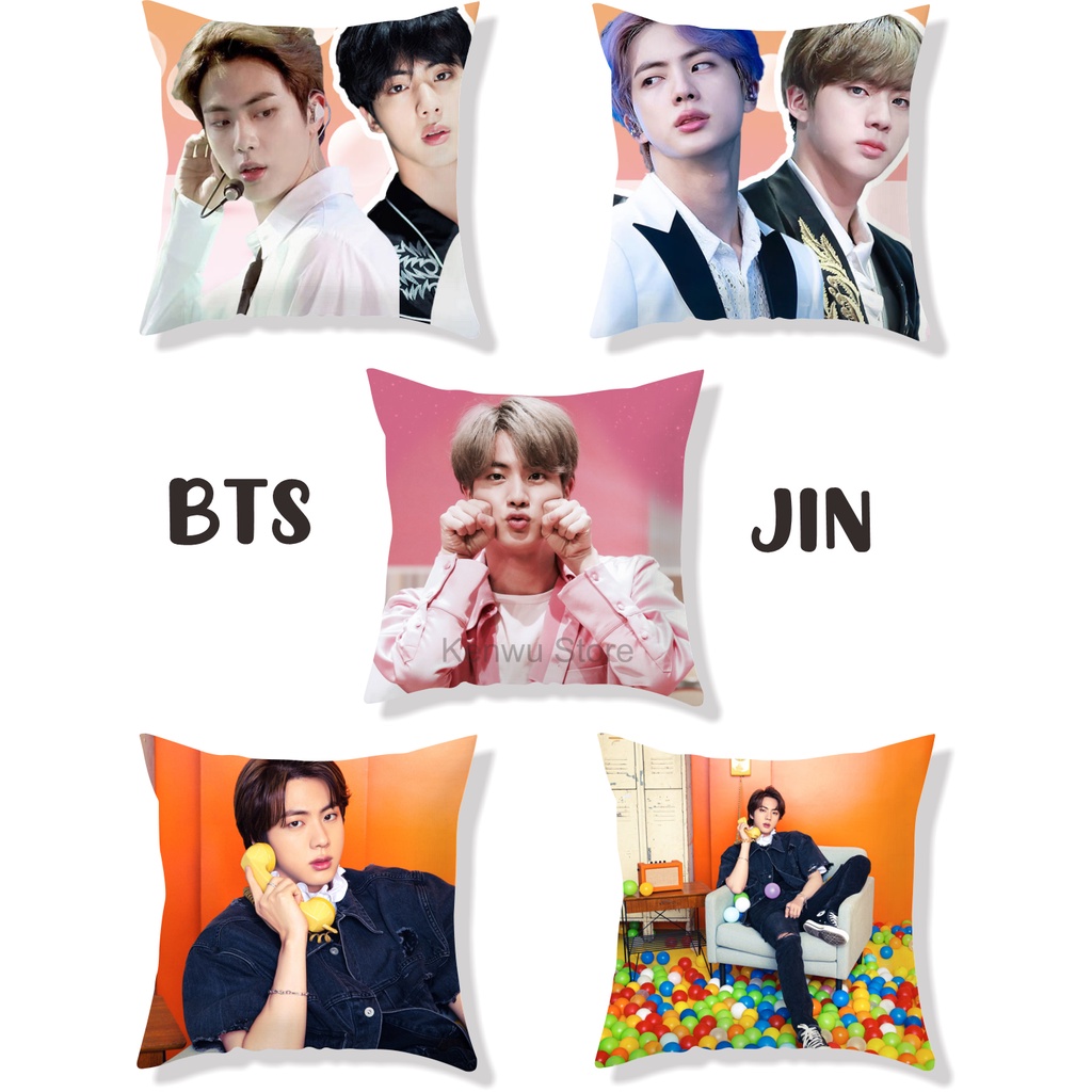 Bantal Jin BTS 30x30 cm Part 1 #JN 001-010/ Bantal Sofa Jin BTS, Bantal BTS Group, Bantal Sofa , Bantal Kado , Bantal Mumer