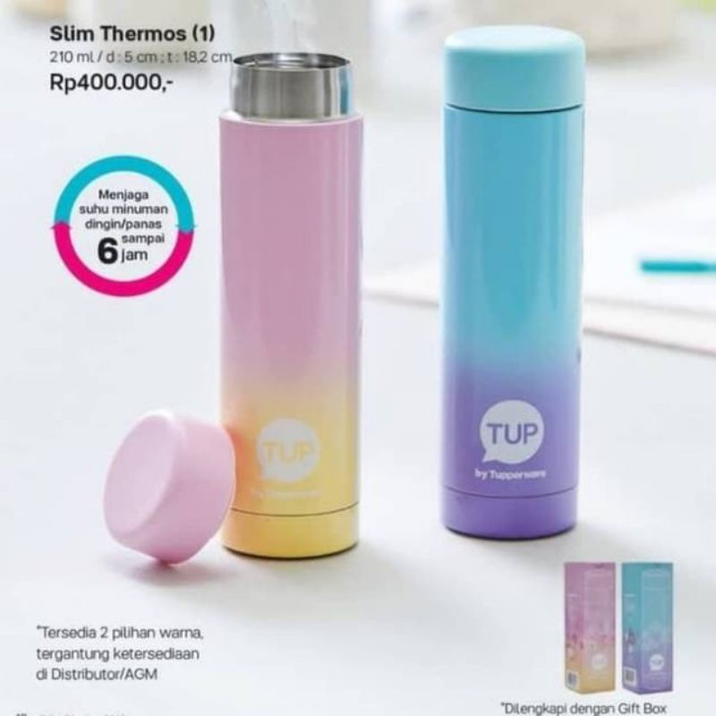 botol minum slim termos tupperware