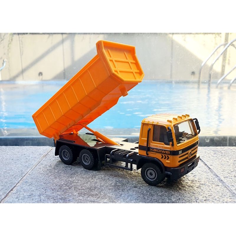 GDO Miniatur Alat Berat KDW Dump Truck Diecast Truck pasir Kaidiwei
