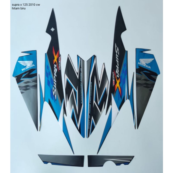 STRIPING SUPRA X 125 2010 CW  HITAM BIRU