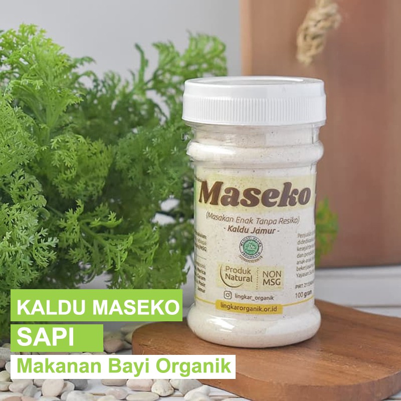 

Kaldu Sapi Non MSG Maseko Untuk MPASI Bubuk Organik Kemasan Botol 100 Gram Lingkar Organik