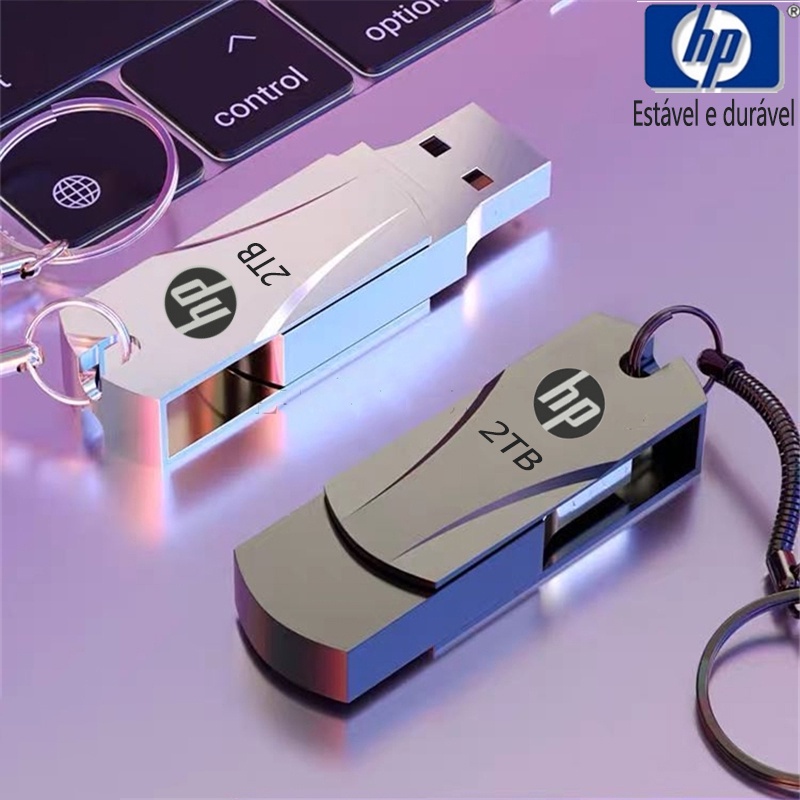 [OTG gratis]Hp USB 3.0 flash drive 2TB Tahan Air 24 Jam Bahan metal