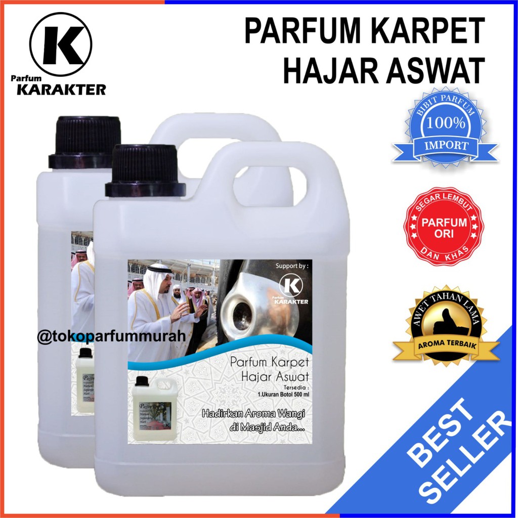 Parfum Karpet Masjid Aroma Hajar Aswad ( Hajaraswad ) | Wangi Tahan Lama | Uk 1 Liter | Bisa Cod