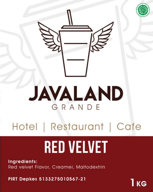 Bubuk Minuman Premium Red Velvet Javaland Grande 1kg