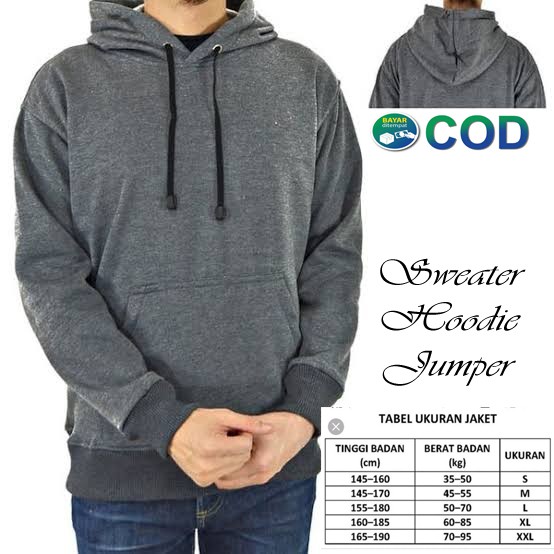 Jaket Polos Hoodie Jumper Murah - Abu Misty Hitam Marun Dongker Hijau