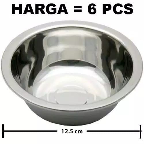 murah!!!6 pcs baskom /kobokan stainless ukuran 14cm