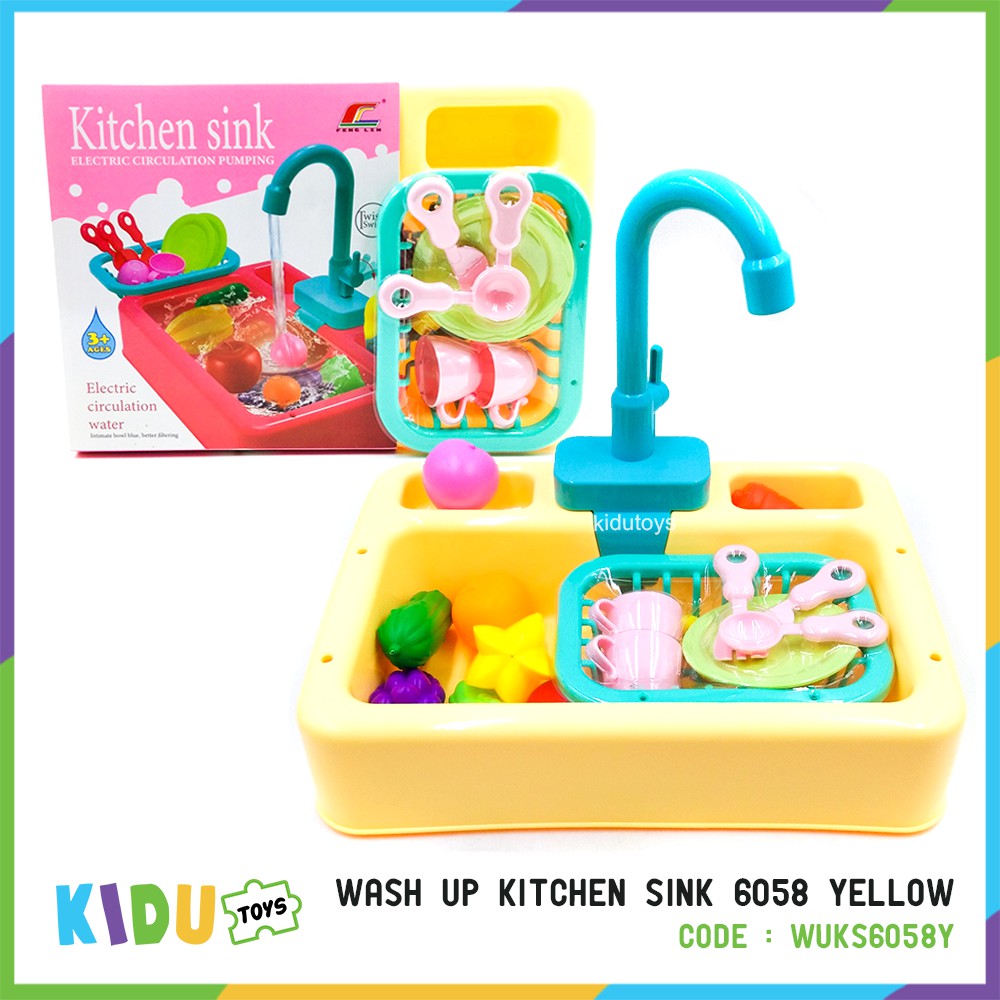 Mainan Anak Wash Up Kitchen Sink 6058 Kidu Toys